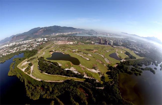 Luftaufnahme vom Olympia Golfcourse Rio de Janeiro